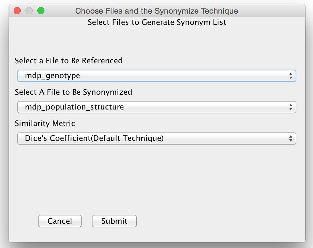 Synonymizer step 1